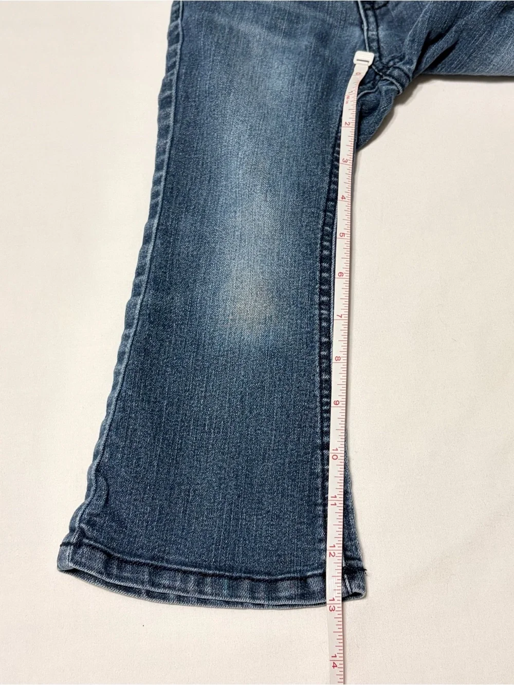 Jordache Flare Girls 3T Jeans With Faded‎ Denim snap and zip close, Discontinued